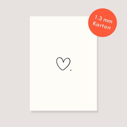 Postkarte Naturkarton - "Herz."