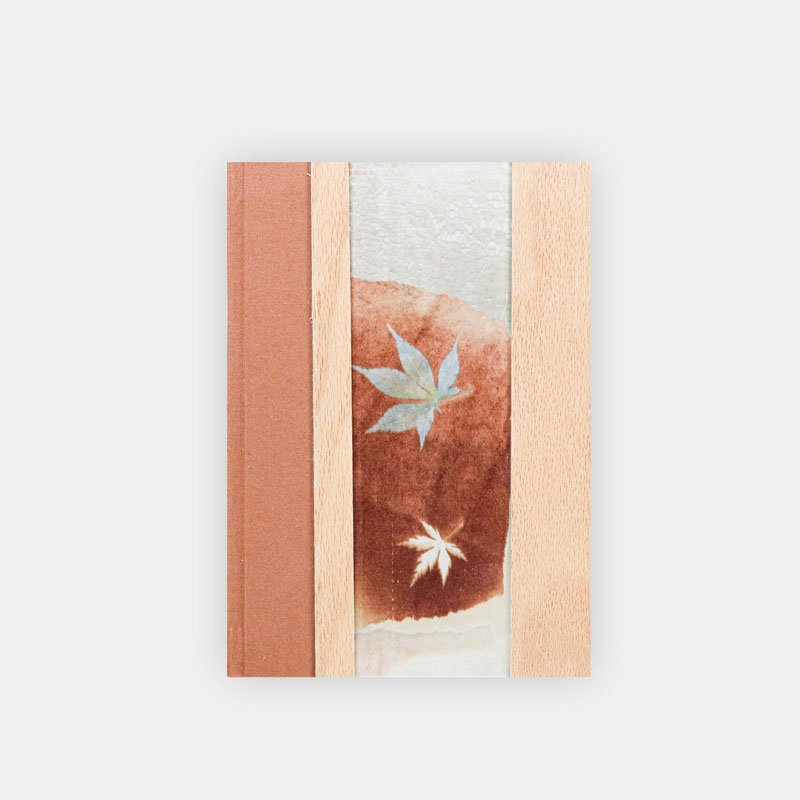 Holznotizbuch braune Blätter