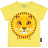 Children's short-sleeved t-shirt, organic cotton, yellow, Lion