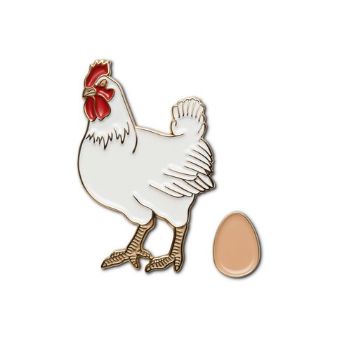 Emaille Pin "Kip & Ei"