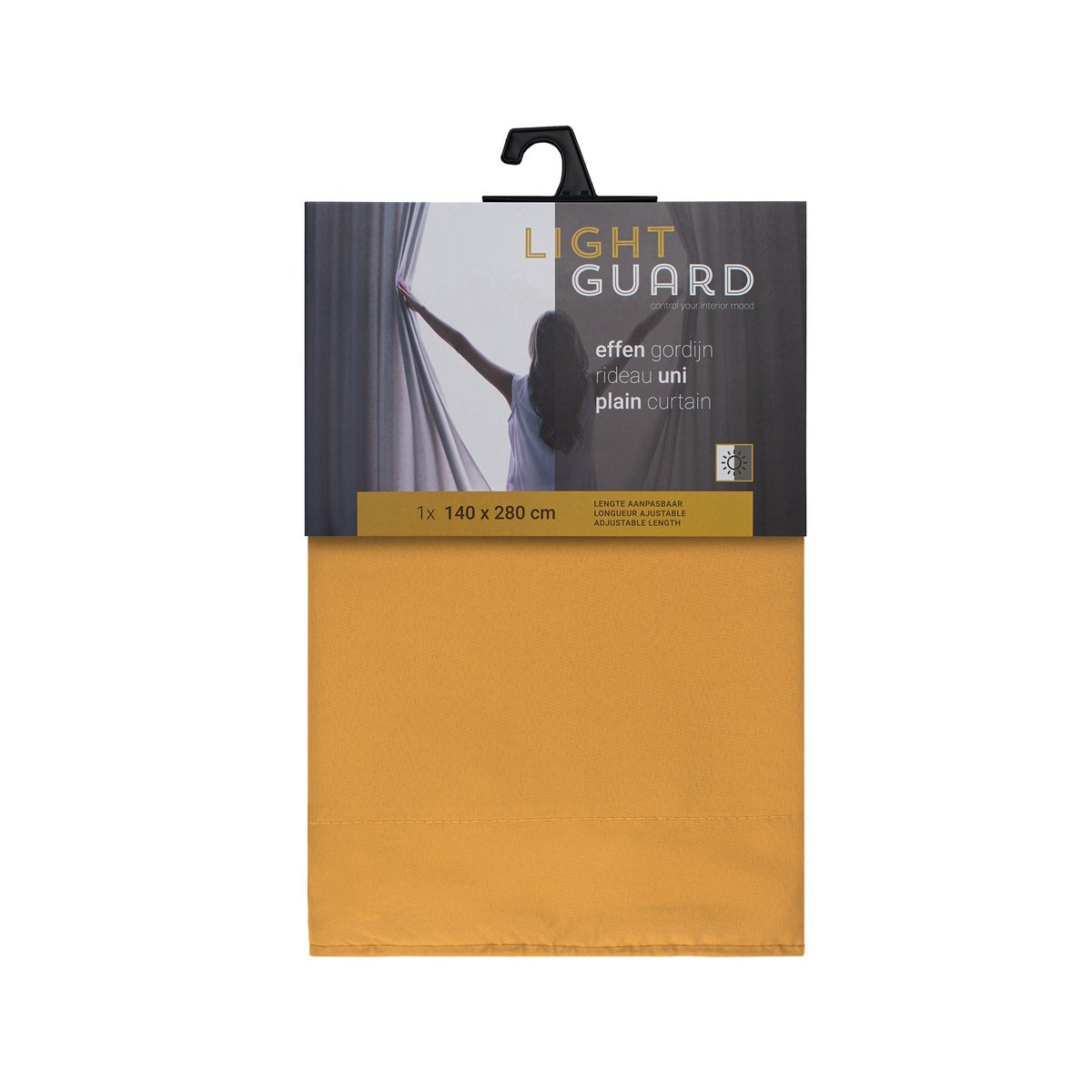 Light Guard Kant-en-Klaar Gordijn - Lichtdoorlatend - Lengte aanpasbaar - met ringen - 140x280cm 
