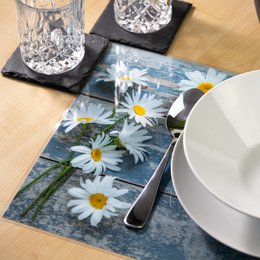 Artipics placemat Waiting for You placemat washable plastic 4 pieces each 42 x 30 cm place mats country house table undermat coasters kitchen dining area, guests, indoors, outdoors