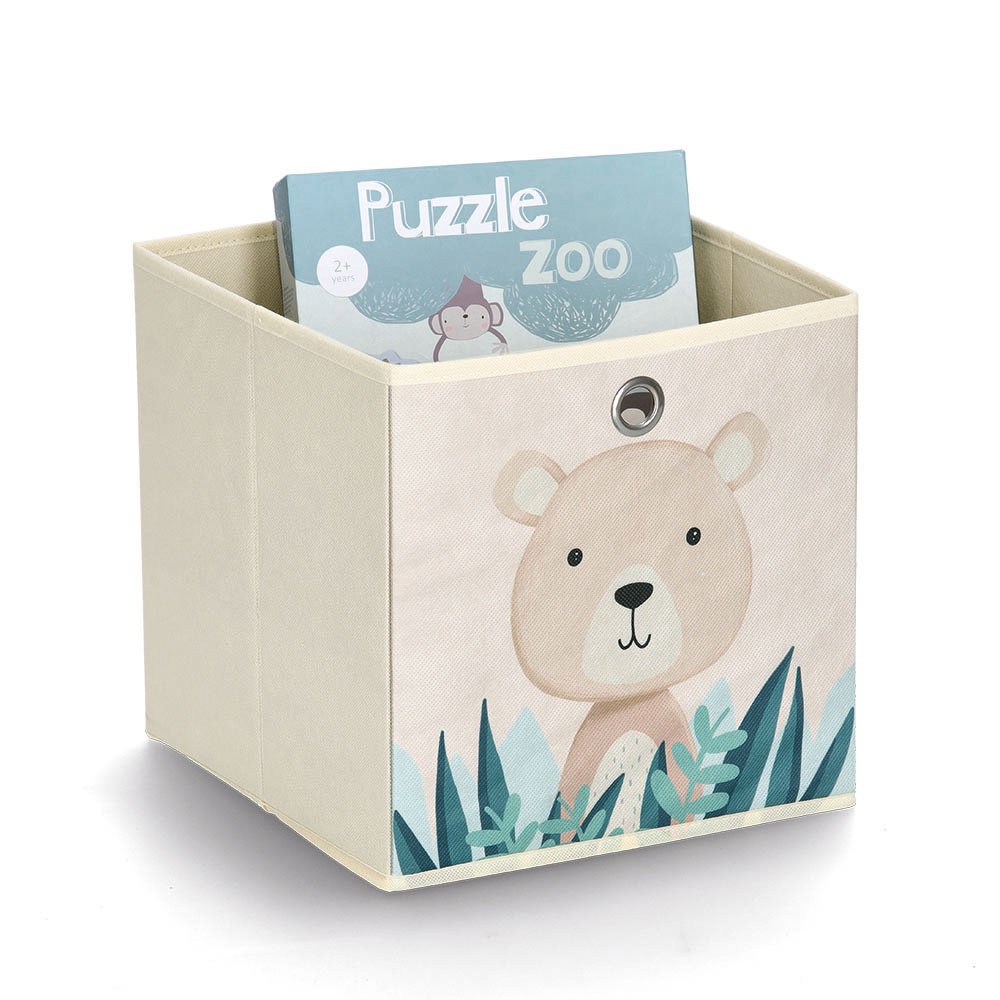 Storage box "Bear", fleece, beige