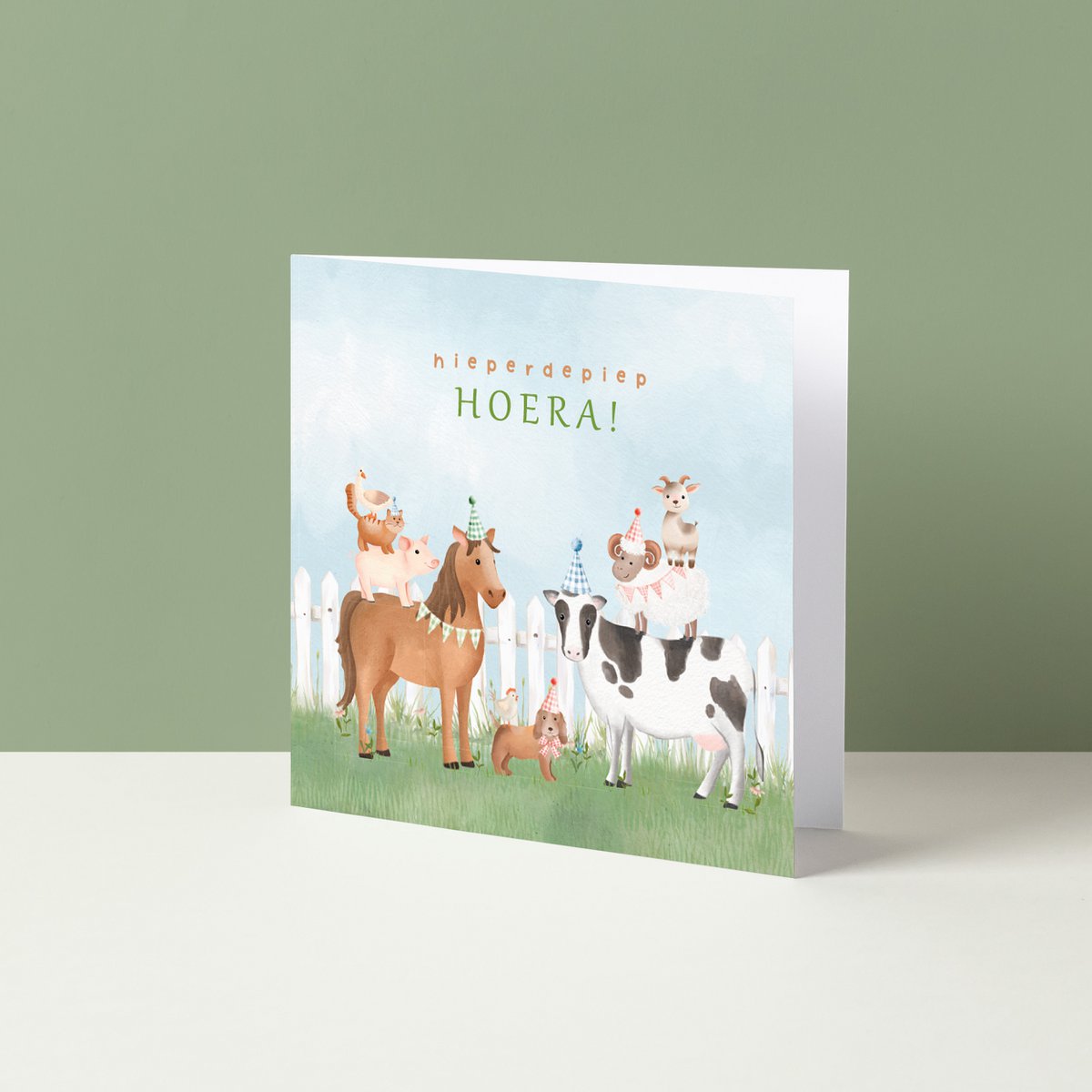 Wenskaart | Hieperdepiep hoera Boerderij