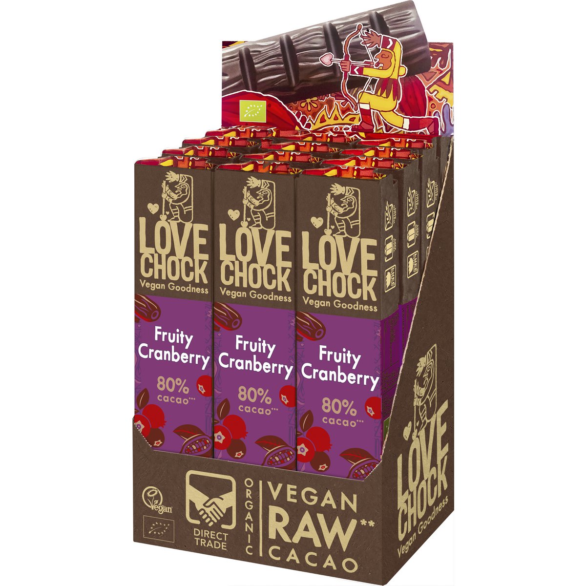 80 % Schokolade mit Cranberries – Bio, roh, pflanzlich und nachhaltig