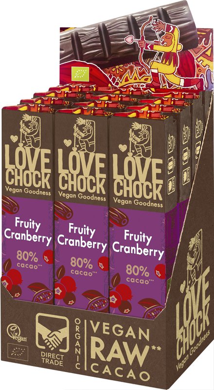 80 % Schokolade mit Cranberries – Bio, roh, pflanzlich und nachhaltig