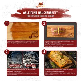 Tablas para ahumar grillart® premium hechas de madera 100% natural para un sabor especial a la parrilla