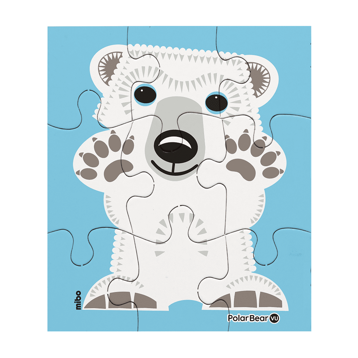 9-piece puzzle, 3 years+, Polar Bear, Made in France