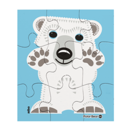 9-piece puzzle, 3 years+, Polar Bear, Made in France