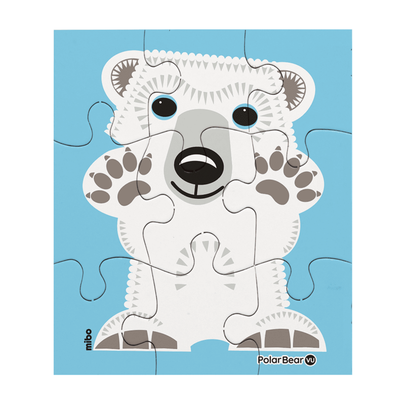 9-piece puzzle, 3 years+, Polar Bear, Made in France