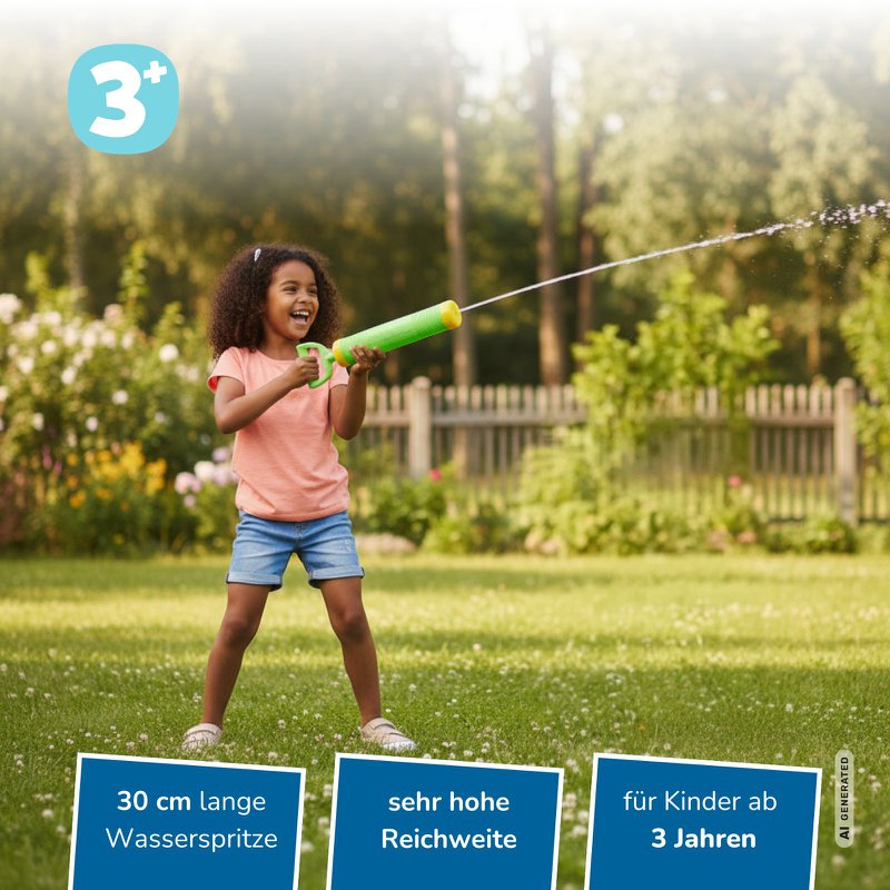 Pistolet na wodę Water Shooter 30 cm, rozpyla do 12 m, 3 kolory różne