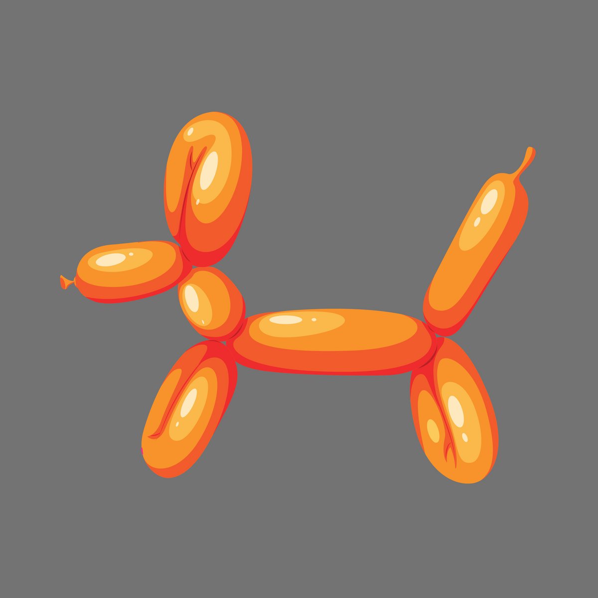 Forex tegeltje 10x10cm - Ballonhond - #101030402