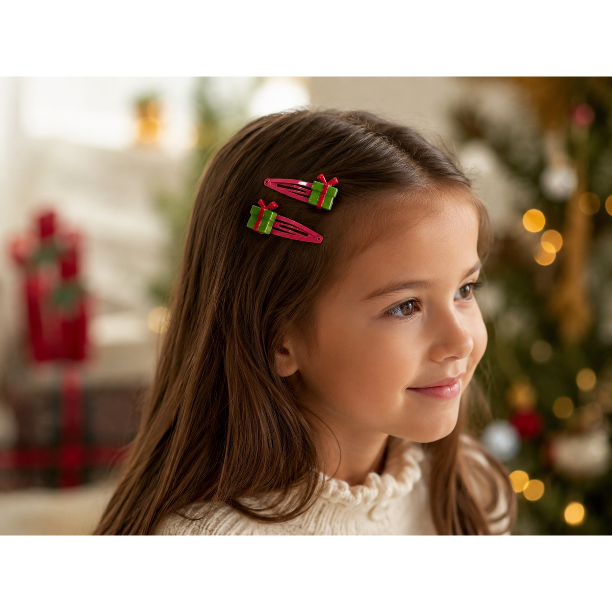 Haarspangen mit Weihnachtsmotiv – Weihnachtsgeschenke