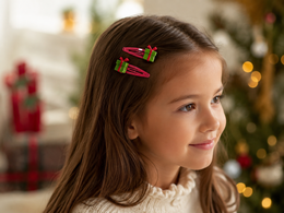 Haarspangen mit Weihnachtsmotiv – Weihnachtsgeschenke