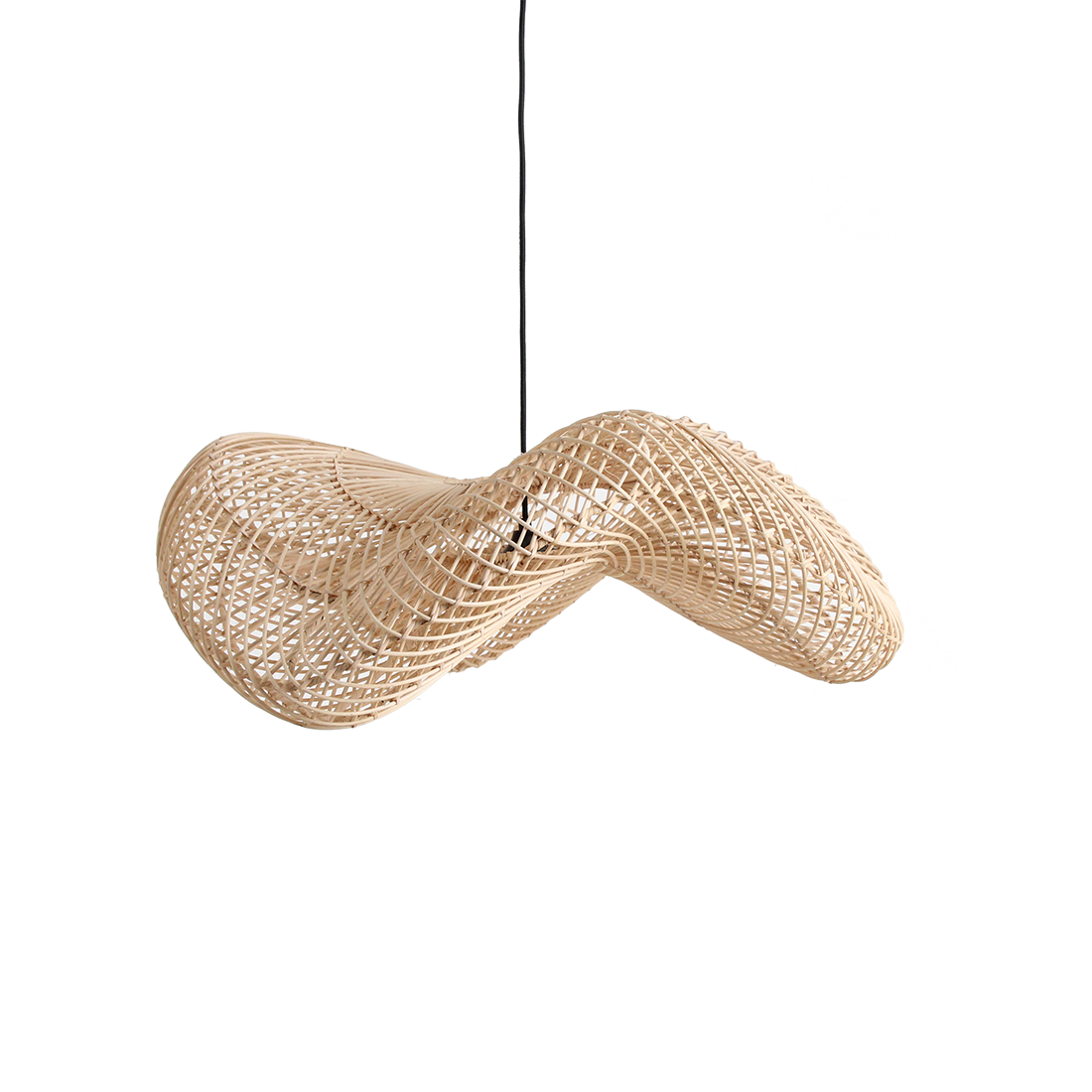 Wave hanging lamp natural large
