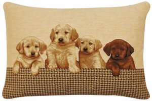 Puppy Labrador kussenhoes beige