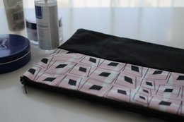 Maya pink diamant-lomme med lynlås
