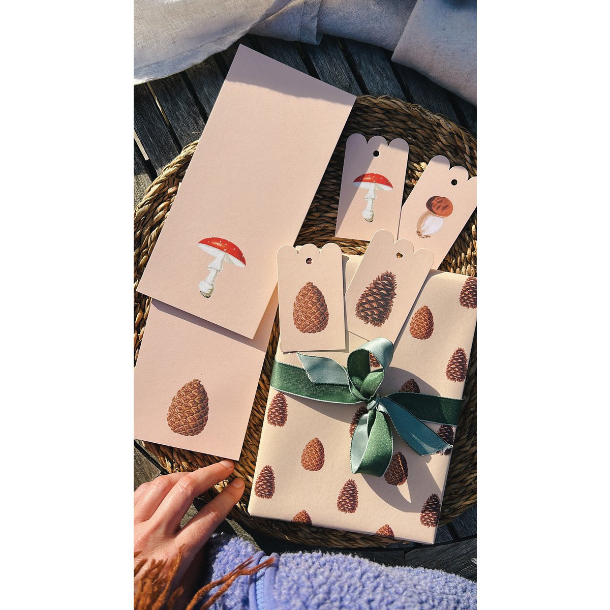 Geschenkpapier Zapfen
