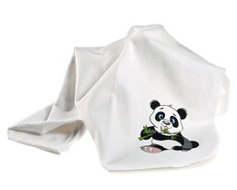 Flanellwindeln-80x80cm-3er-Set-Öko-Tex-geprüft-100% Baumwolle-Weiß/Grün/Panda