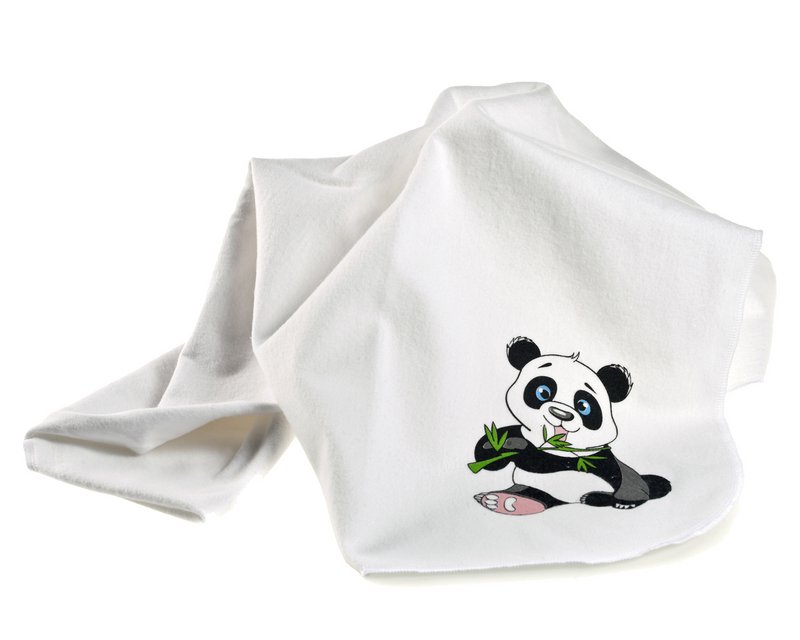Flanellwindeln-80x80cm-3er-Set-Öko-Tex-geprüft-100% Baumwolle-Weiß/Grün/Panda
