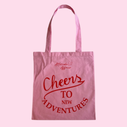 1-STK %23StatementBag Skål for nye eventyr "Message on Bag" stoftaske jutepose indkøbstaske bomuld
