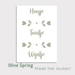 Plakat ogrodowy House Garden Wine - Oliwkowa Wiosna