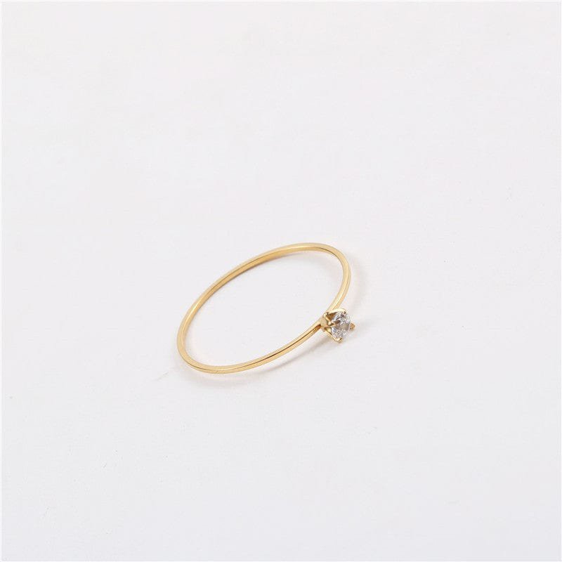 Ana - Solitaire Ring Wedding Band