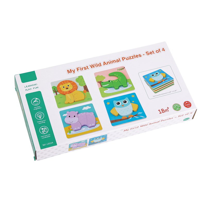 Lelin® Animal Puzzle 4-i-1 puslespil