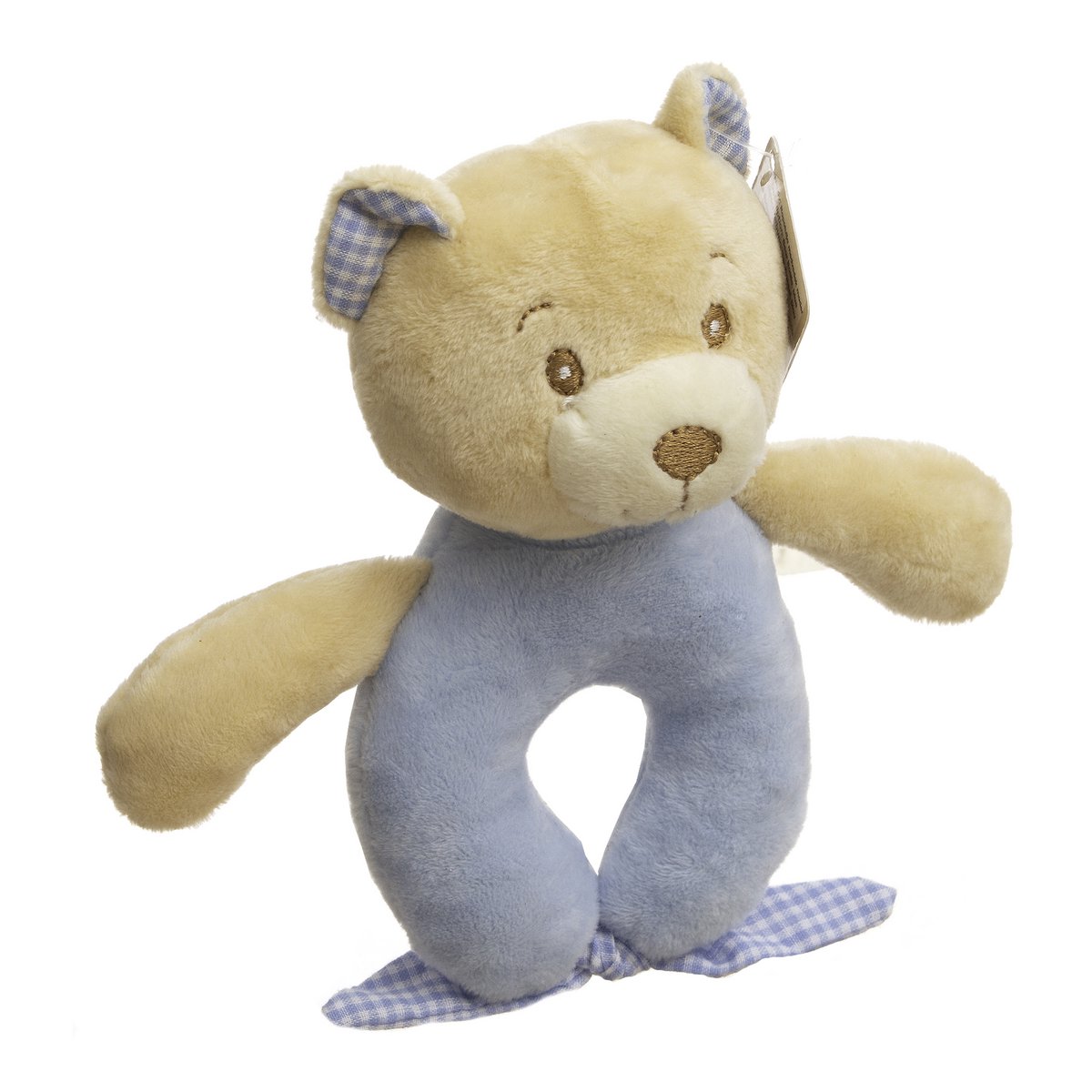 Baby Hug Baby Bear Rattle – Blue, 15 cm