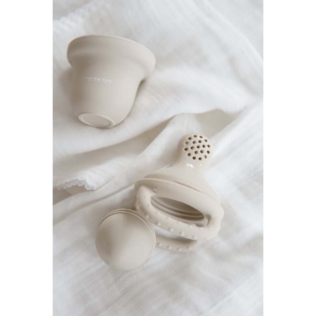 Silikone babyfoder - Oyster Beige