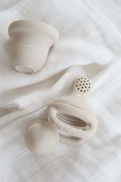Silikone babyfoder - Oyster Beige