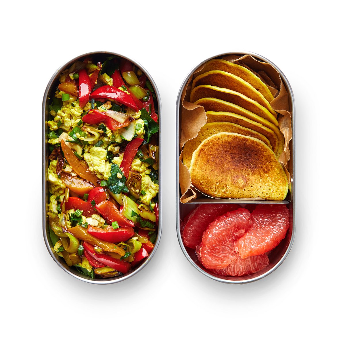 NERO + BLUM Portapranzo Bento Inox | Emillabile | 2x500ml | Gris