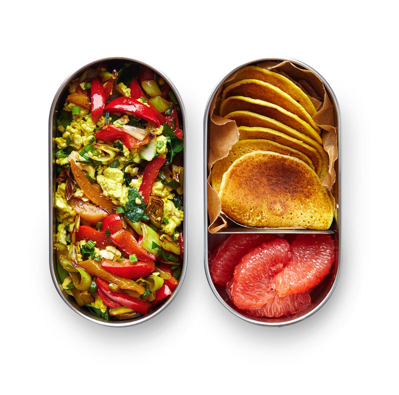 NERO + BLUM Portapranzo Bento Inox | Emillabile | 2x500ml | Gris