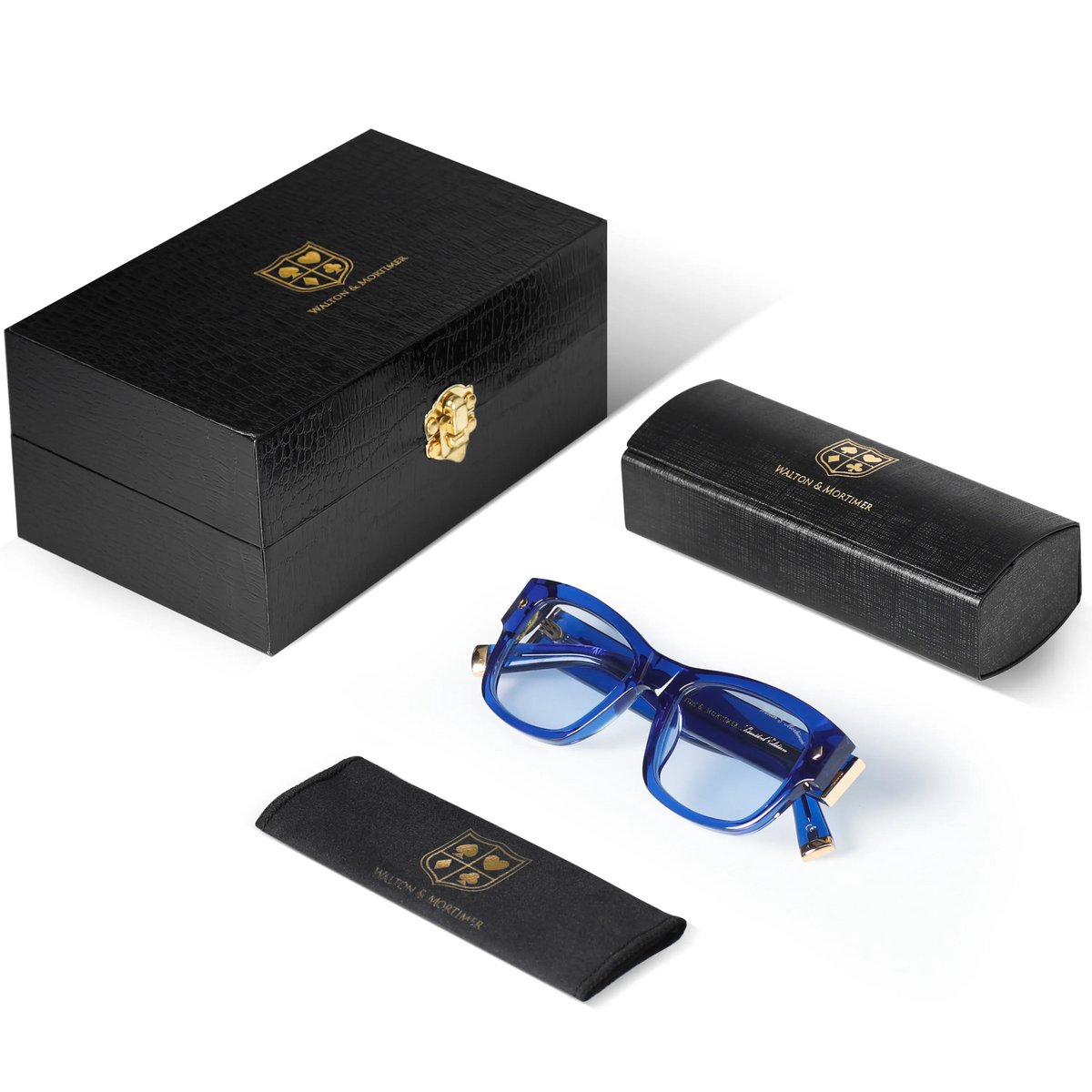 Walton & Mortimer Nr. 12: "Mr.one Two" Midnight Blue Blue Limited Edition Photochrome Sonnenbrille