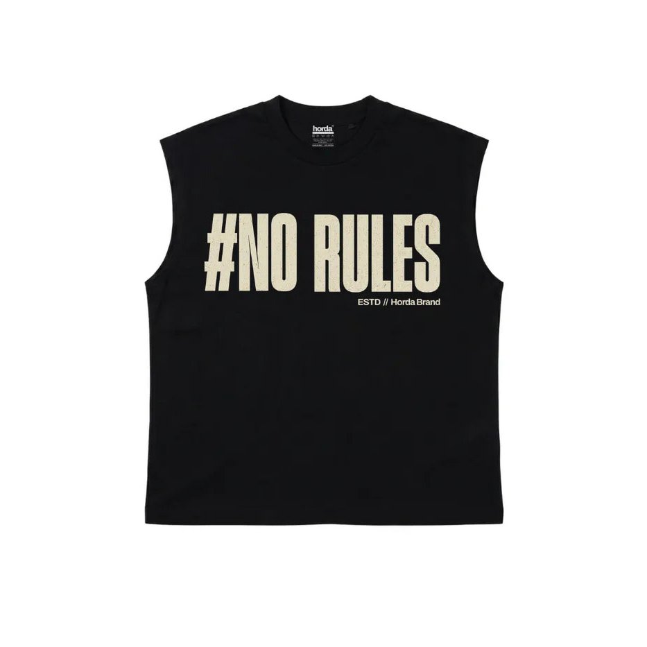 T-Shirt Nera 220gr Oversize Cotone Made in Italy No Rules