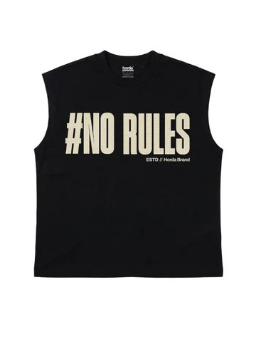 T-Shirt Nera 220gr Oversize Cotone Made in Italy No Rules
