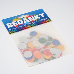 Colorful flower-shaped confetti in a variety of vibrant hues, perfect for adding a festive touch to any celebration or event.