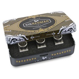 Sir Redman set jarretelknopen antiek zilver