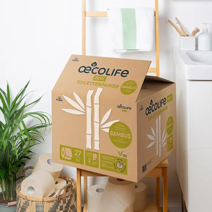 Toilettenpapier Box BAMBUS (2er Set)