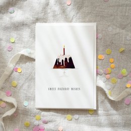 Tarjeta de felicitación · Dulces deseos de cumpleaños