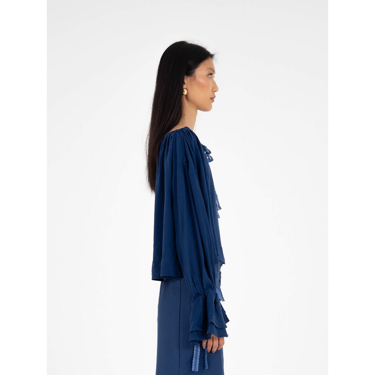 Kleine blaue Bluse