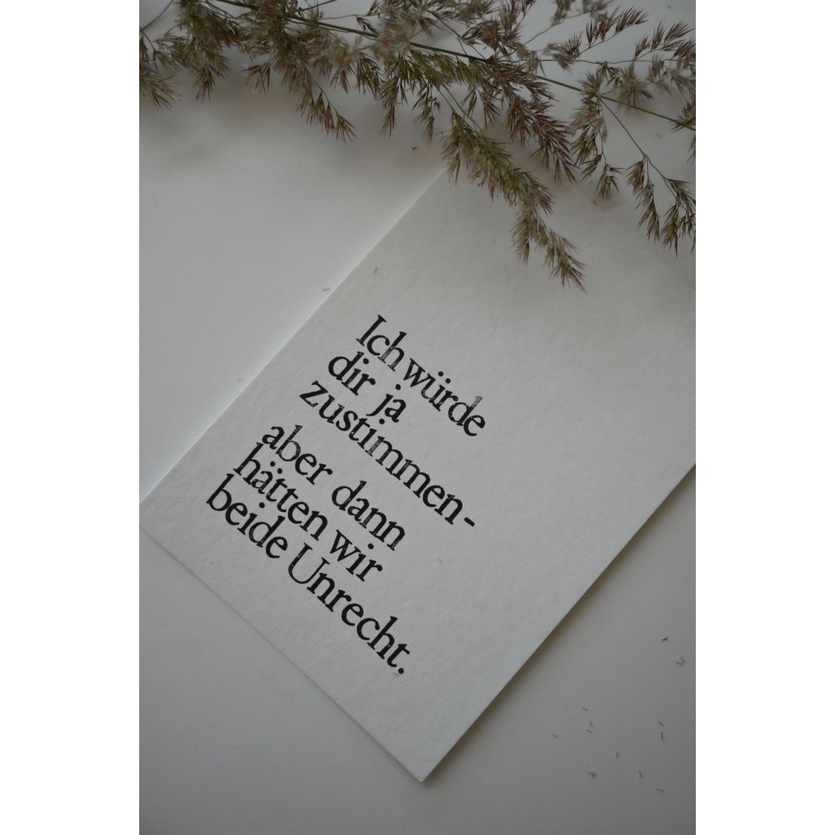 Stemplet postkort "Jeg er enig med dig"