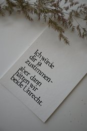 Stamped Postcard "I would agree with you"