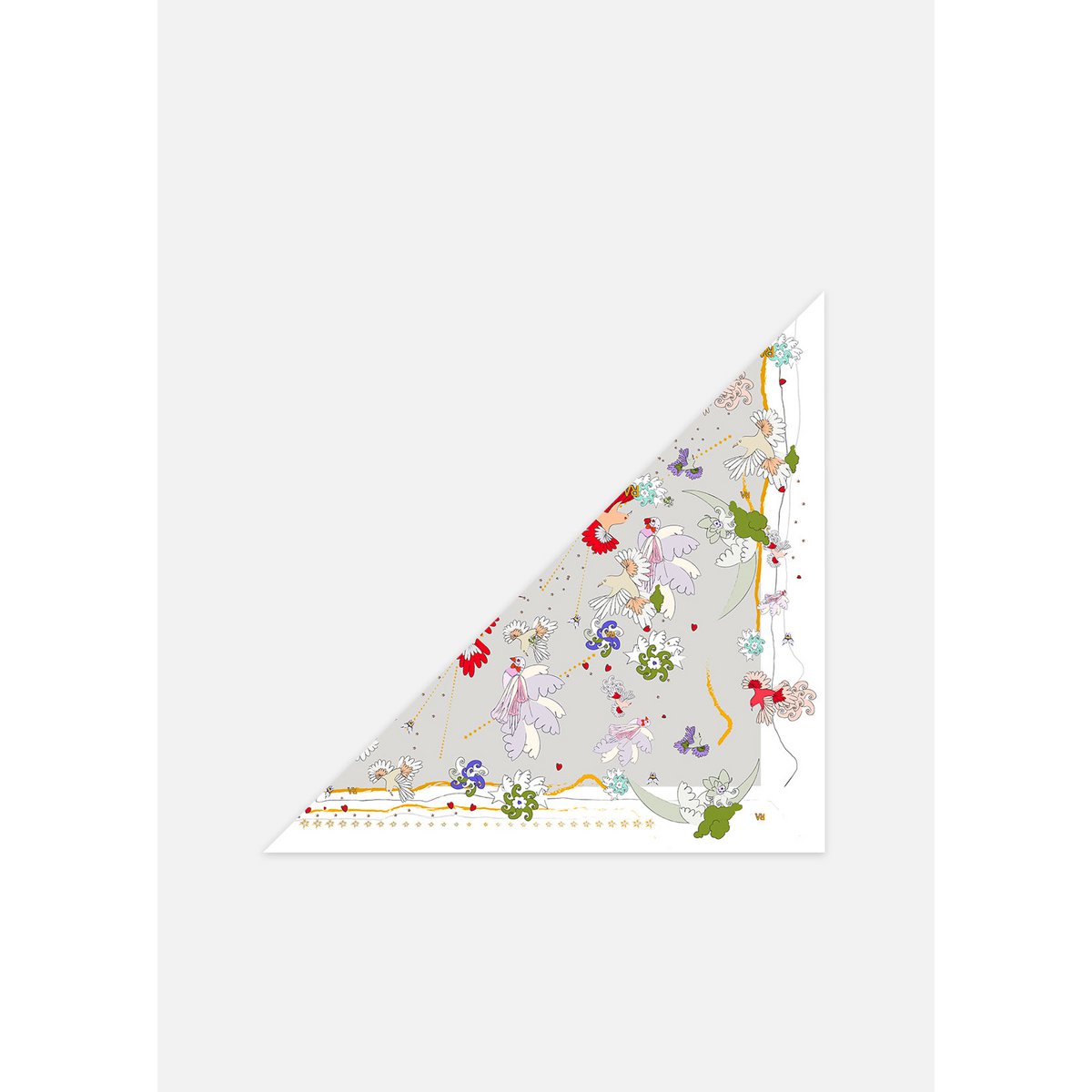 Foulard Triangle géant « Le paradis blanc »