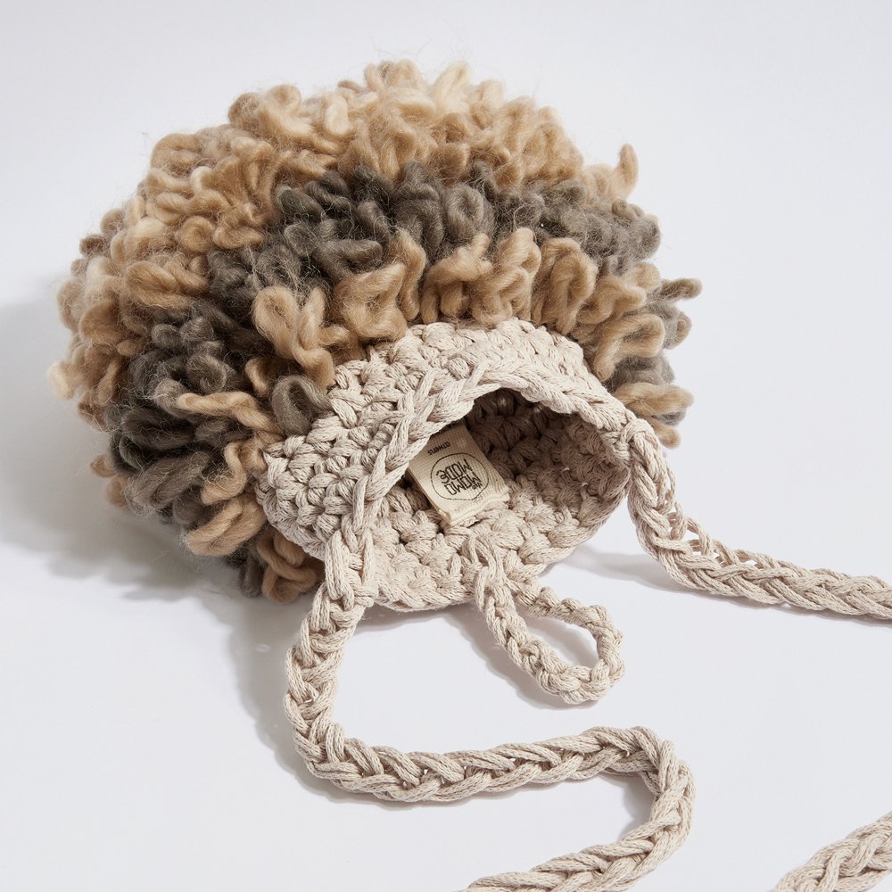 “Elise Boucle” Håndlavet telefonpose beige