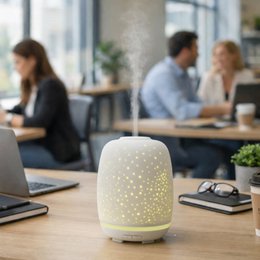 Ultralydsdiffuser – Stella – Rent og keramisk design – Spredning af æteriske olier – Original dekorationsidé