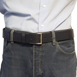 Leder Damengürtel oder Leder Herrengürtel mit Aufdruck Echtes Leder 4 cm breit