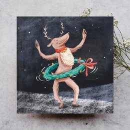 Postkaart Hoelahoepend hert