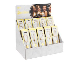 Anzeige Sternzahlen - Gold -120 Stück