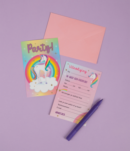 Invitation cards - Unicorn